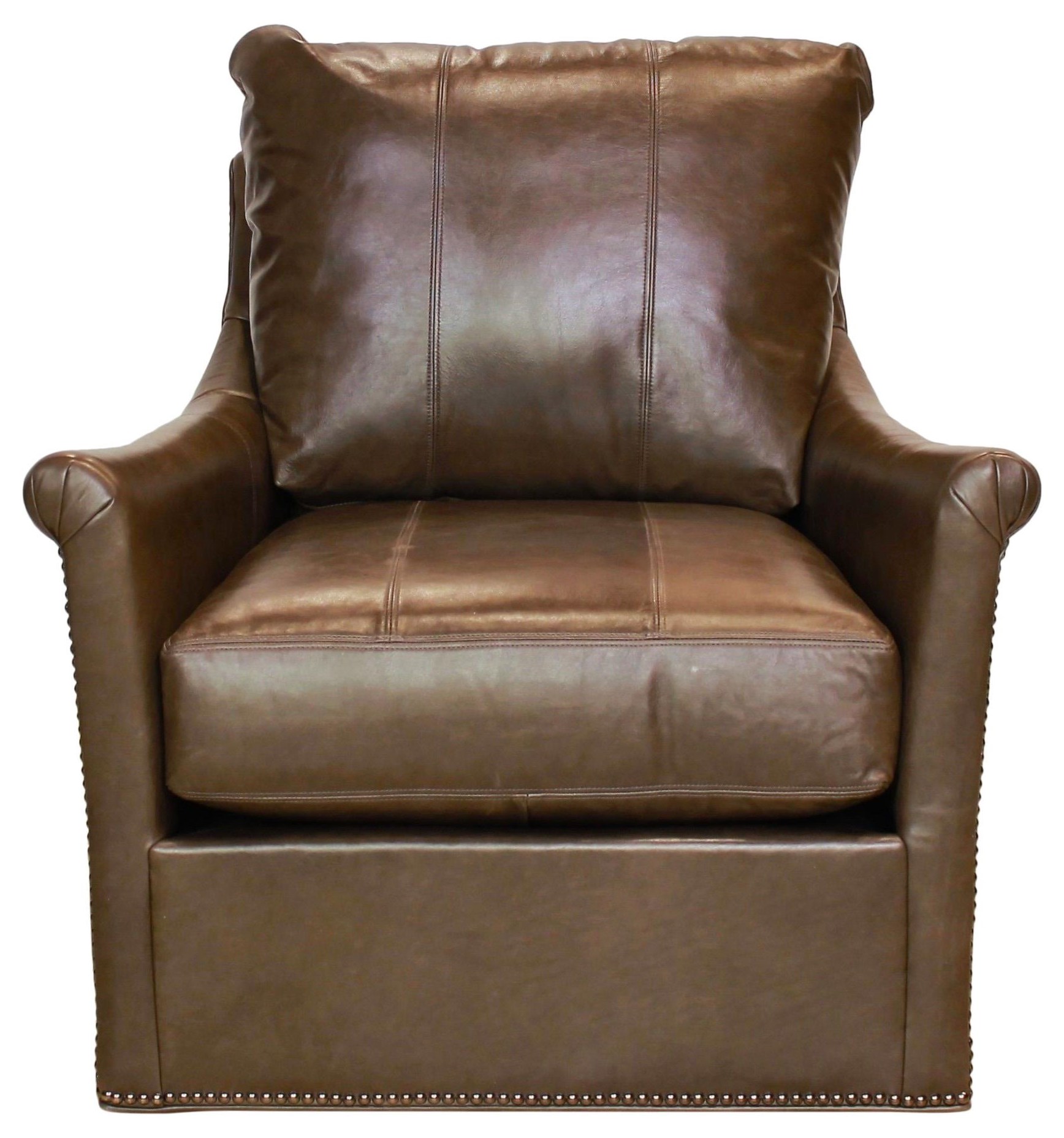 Swivel Chair with Nailheads